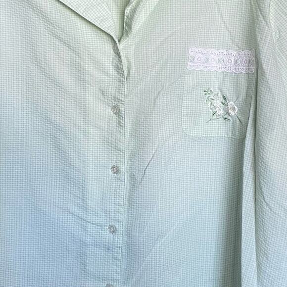 Cabernet Sleepwear button up shirt size XL - Picture 3 of 4